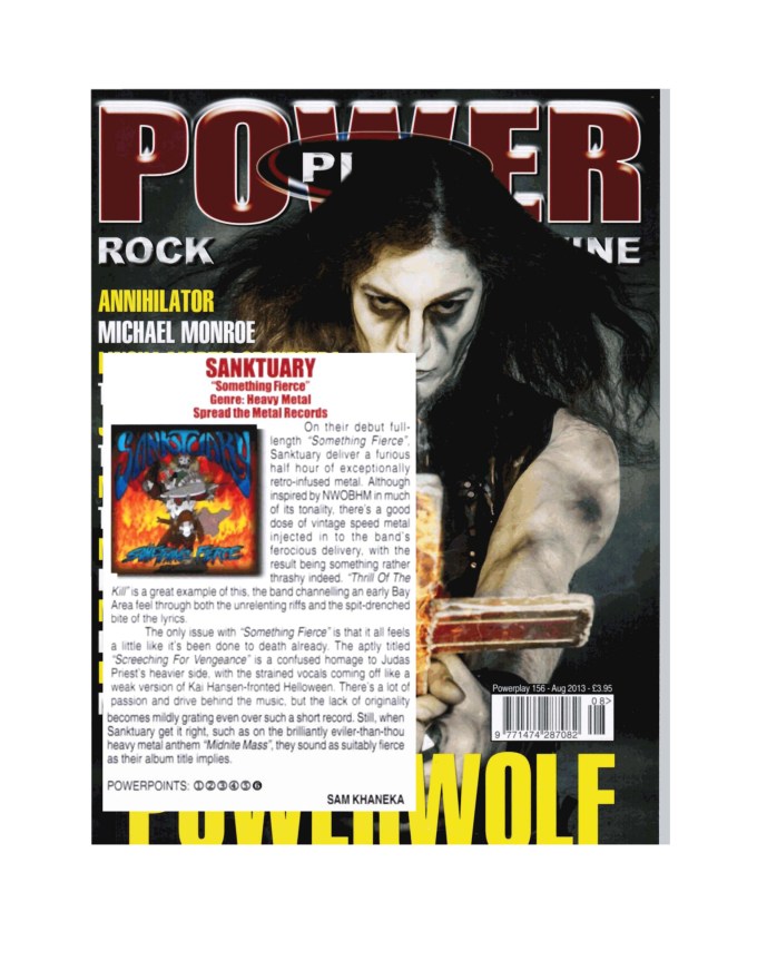August 2013 - Powerplay Mag - Review - Sanktuary