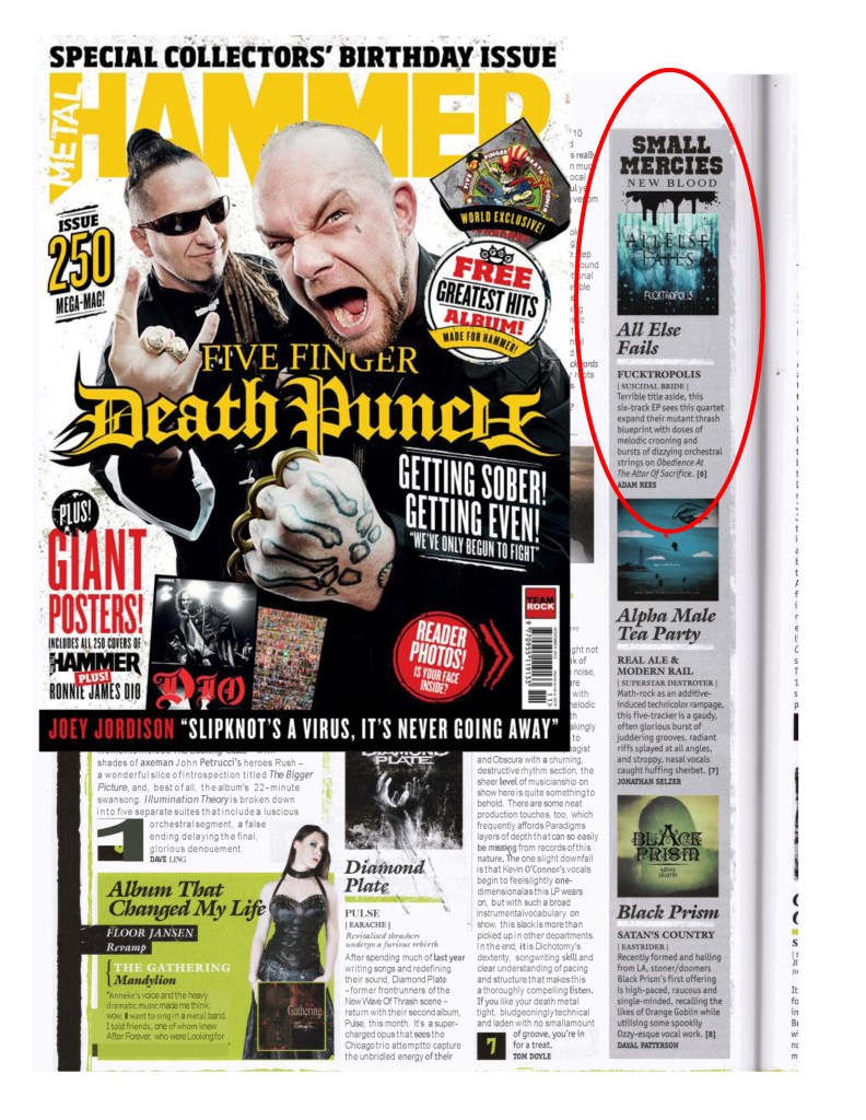 Nov 2013 - Metal Hammer - AEF - Review