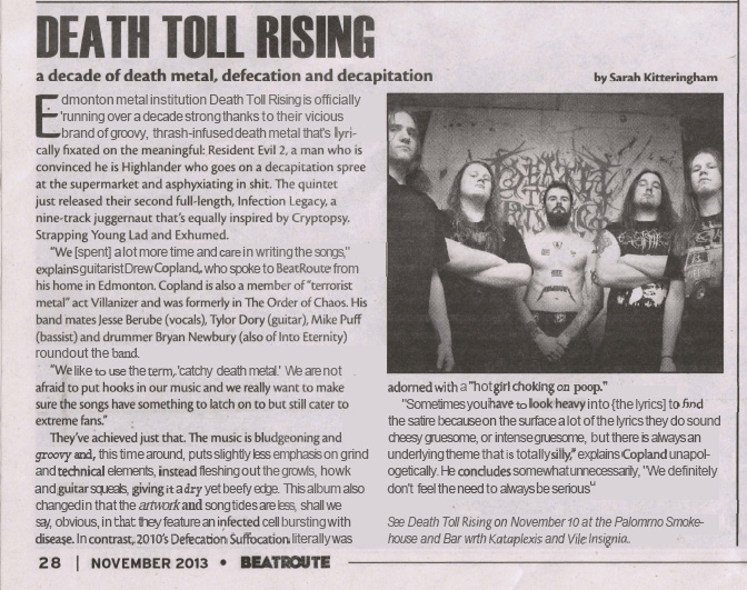 November 2013 - Beatroute - Death Toll Rising