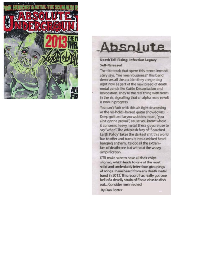 AU MAG - Death Toll Rising Review - print