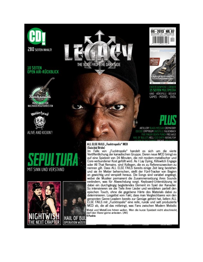 Legacy #87 - All Else Fails - Fucktropolis Review