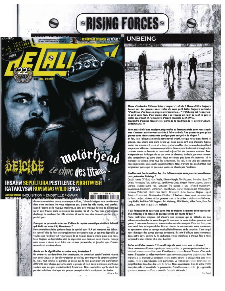 Metallian Mag - Unbeing - Interview
