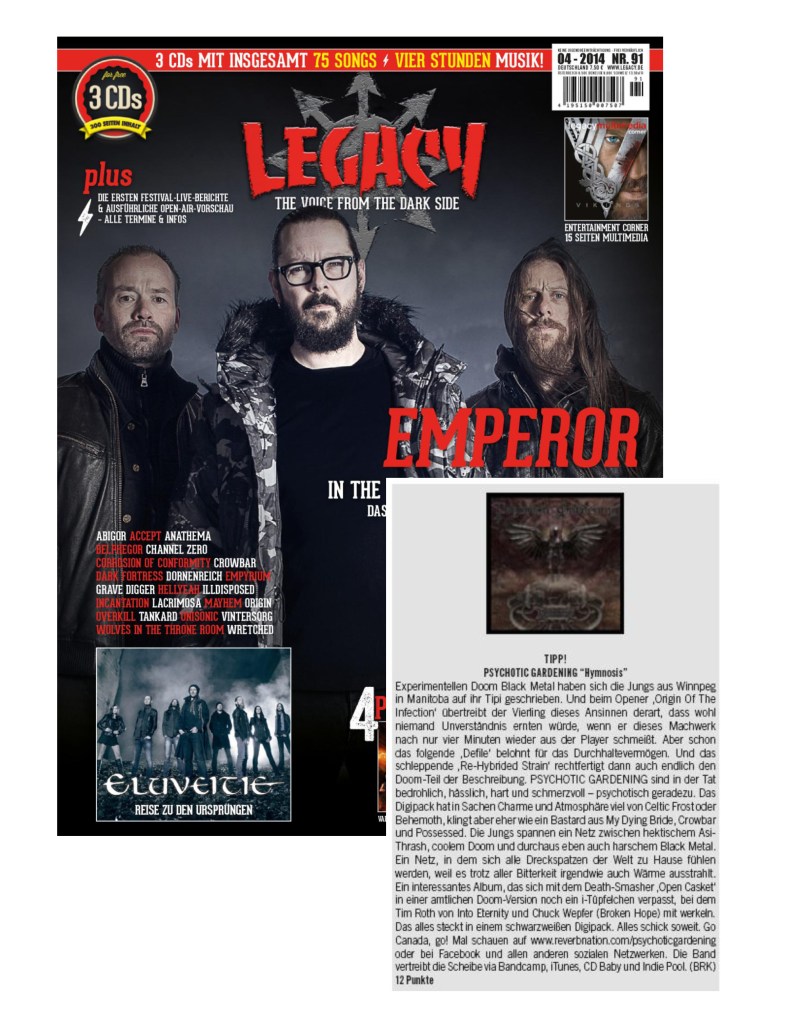Legacy Mag (Germany) - Psychotic Gardening