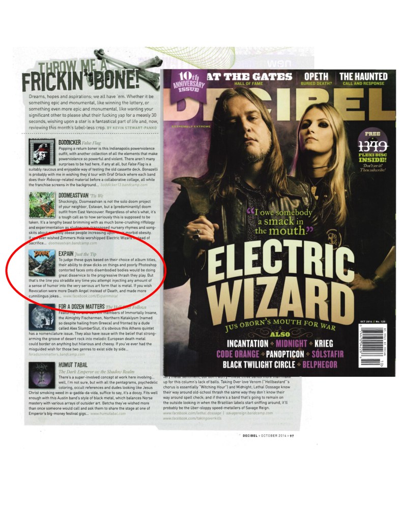 October 2014 - Decibel Mag - Expain