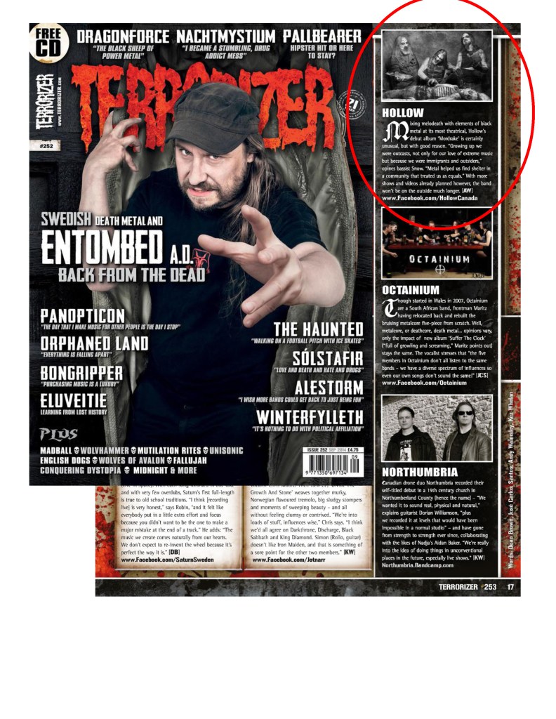 Sept 2014 - Terrorizer - Hollow