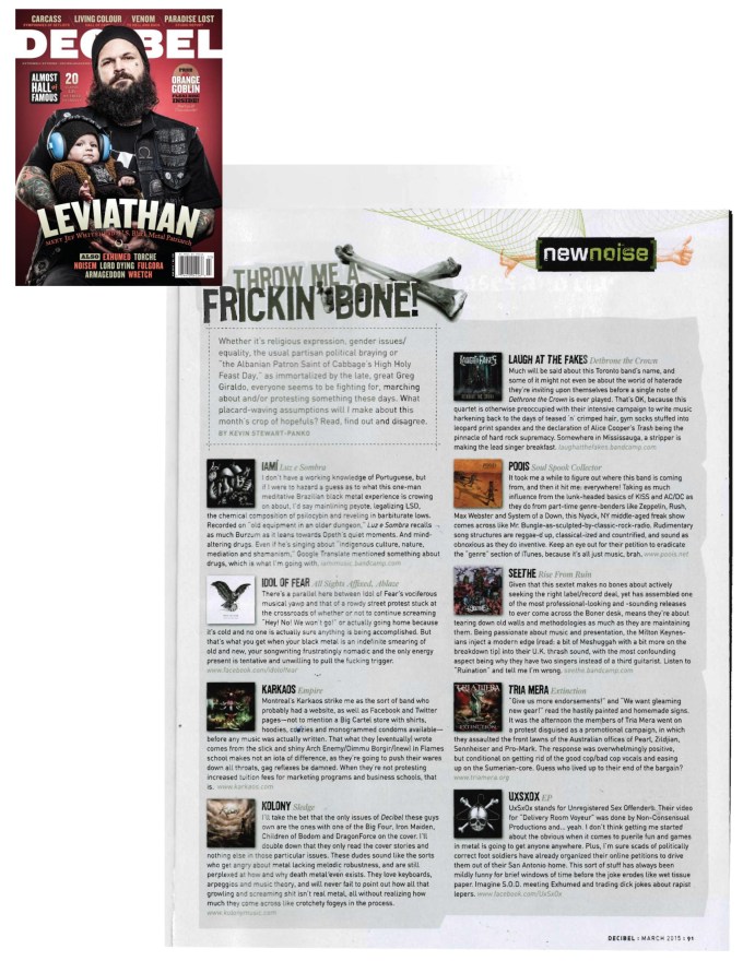 March 2015 - Decibel Mag #125 - Idol of Fear, LATF, Kolony, Karkaos