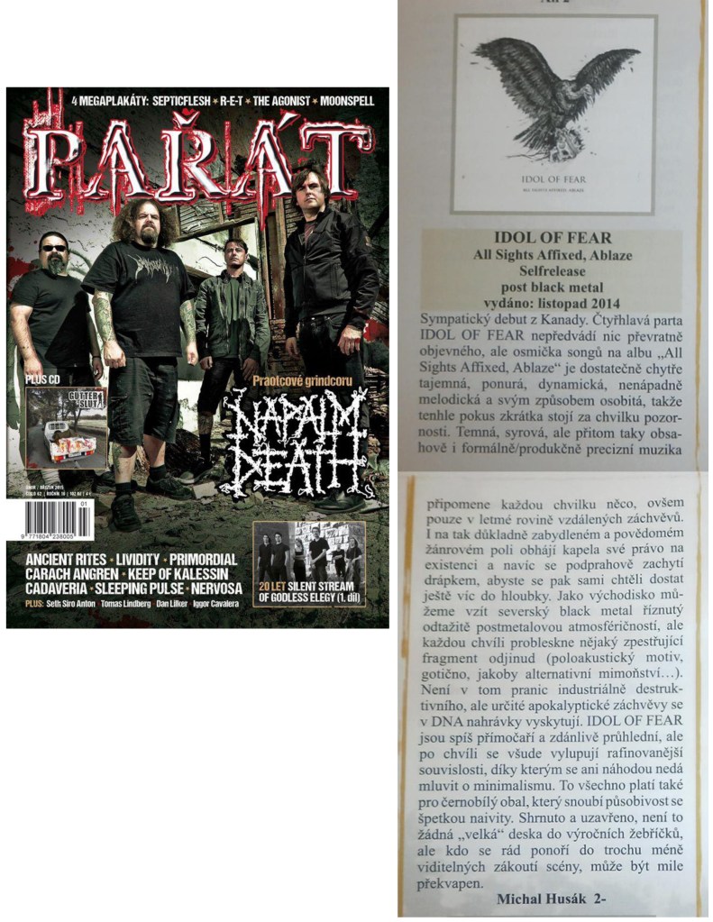 March 2015 - Parat - Czech - Idol of Fear