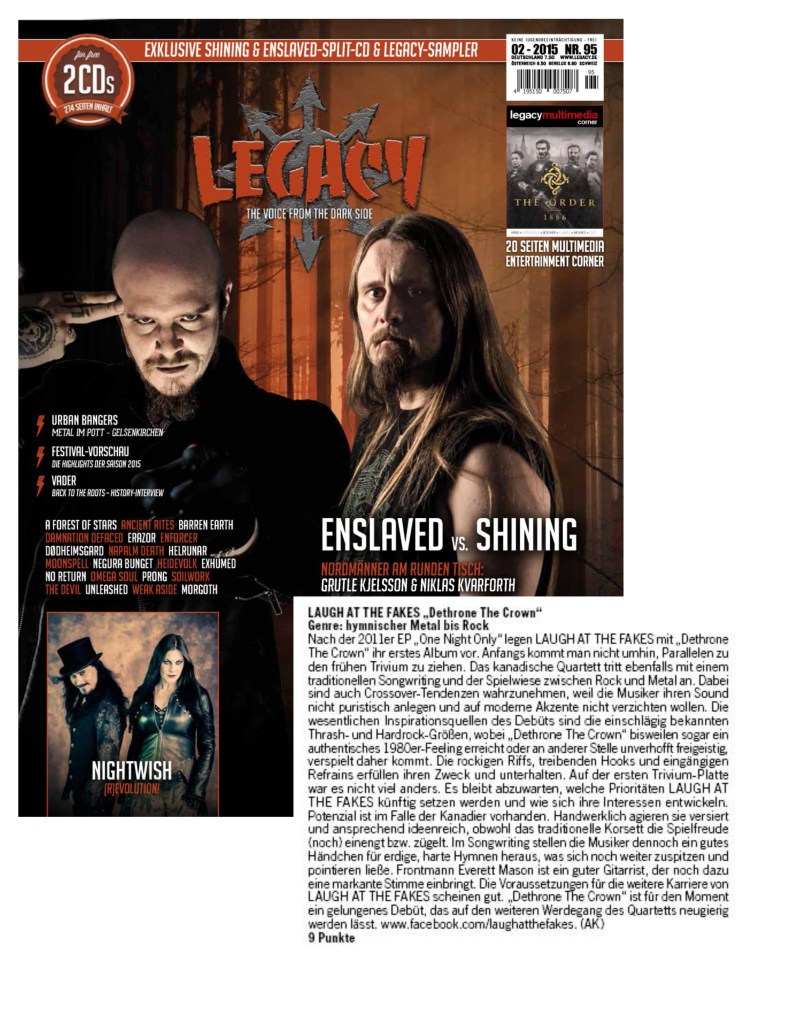 February - Legacy #95 - Laugh At The Fakes