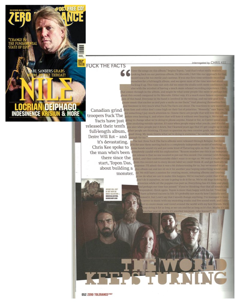 Zero Tolerance #67 Summer 2015 - Fuck The Facts