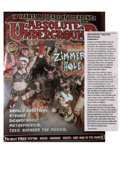 Asbolute Underground Mag - Dec2015-Jan2016 - Adrenechrome - print