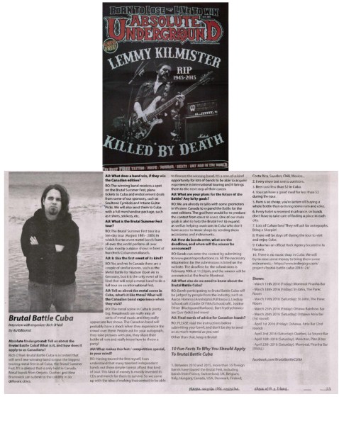 Feb-March 2016 - AU Mag - Interview with BBC