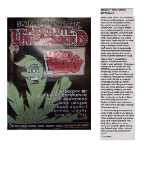 AU Mag - April-May 2016 - Sanktuary - review