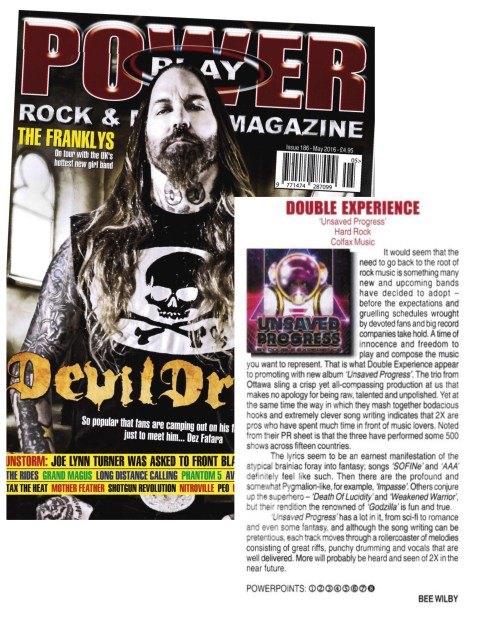 MAY 2016 - Power Play Mag UK - DOUBLE EXPERIENCE