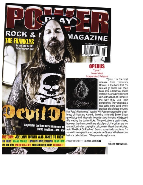 MAY 2016 - Power Play Mag UK - OPERUS