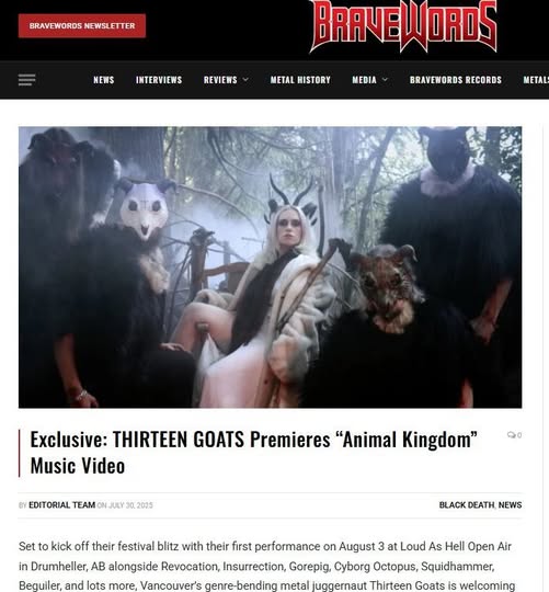 THIRTEEN GOATS’ New Music Video Invites Fans To Their “Animal Kingdom ...